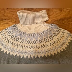 Banana Republic fair isle turtleneck tunic sweater